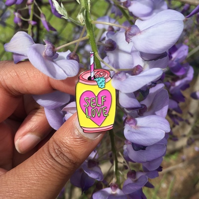 Self love enamel pin