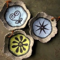 Handmade Paper Mache Storage Bowls, Set of 3 - Thumbnail 1