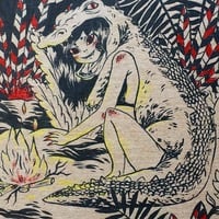 Crocodile Coat on Cardboard - Thumbnail 1