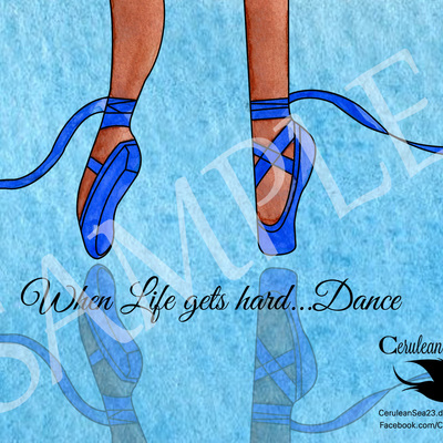 Blue ballerina dance