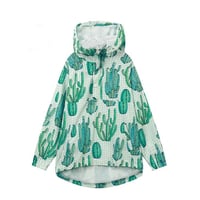 Harajuku Cactus Loose Hoodie Windbreaker - Thumbnail 1