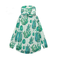 Harajuku Cactus Loose Hoodie Windbreaker - Thumbnail 2