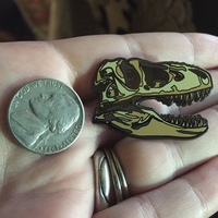 Tarbosaurus Skull Enamel Pin - Thumbnail 1