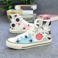Harajuku cute cat hand-painted shoes - Thumbnail 1