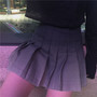 Gradient plaid high waist pleated skirt-2