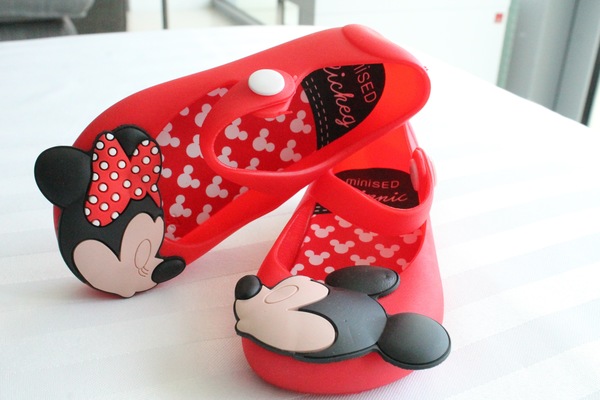 Red Minnie & Mickey Jelly shoes