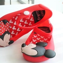 Red Minnie & Mickey Jelly shoes