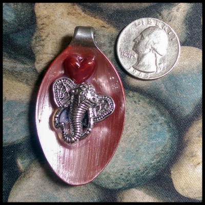 Elephant spoons pendants (2 styles)