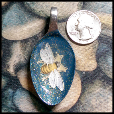 Bugs, butterflies and bees spoon pendants (5 styles) - Thumbnail 3
