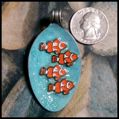 Fish and shell spoon pendants (4 styles) - Thumbnail 3
