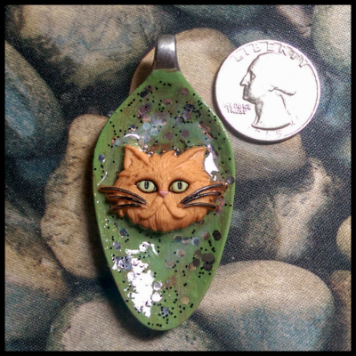 Cat themed spoon pendants (3 styles) - Thumbnail 2