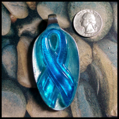 Awareness ribbon spoon pendants (1 style) - Thumbnail 4