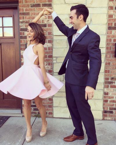  Charming pink homecoming dress,short prom dress under 100