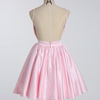  Charming pink homecoming dress,short prom dress under 100 - Thumbnail 1