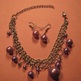 Glass Pearl Bracelet & Earring Set - Thumbnail 1