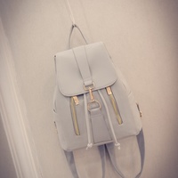 New Fashion Double Belts Backpack Pull Cover Style Leisure Bag - Thumbnail 4