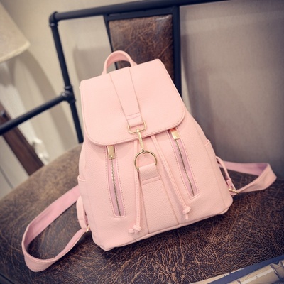New fashion double belts backpack pull cover style leisure bag