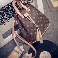 New Elegant Texture Bucket Multi-function Bag Shoulder Bag Handbag - Thumbnail 3