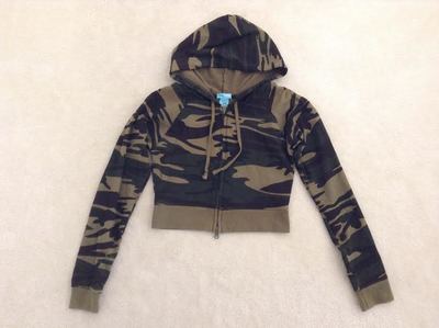 Semi Cropped Camo Zip Up