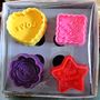 3 Size Set Decoration PEN + 4pcs Set Message Style Cookie Stamp Plastic Mold Set - Thumbnail 2