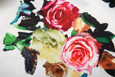 White Rose Floral Halter Dress