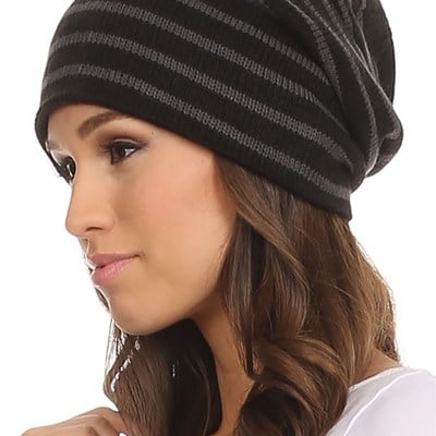 Striped beanie-tde