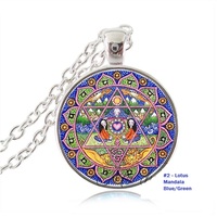 Lotus Mandala Yoga Necklace Sri Yantra - Thumbnail 1