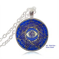 Third Eye Pendant Necklace Blue Chakra Necklace  - Thumbnail 2