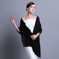 Keep Warm Scarf Wool Hot Style Pure Color Shawls Long Wipes - Thumbnail 2