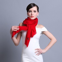 Keep Warm Scarf Wool Hot Style Pure Color Shawls Long Wipes - Thumbnail 3