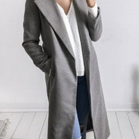 Carli Long Wool Coat - Thumbnail 2