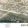 Abingdon, Illinois in 1874 - Bird's Eye View, Map, Aerial, Panorama, Vintage, Antique, Reproduction, Giclée, Fine Art, Wall Art, History-3