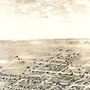 Abingdon, Illinois in 1874 - Bird's Eye View, Map, Aerial, Panorama, Vintage, Antique, Reproduction, Giclée, Fine Art, Wall Art, History-2
