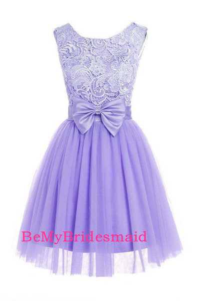 Lovely Short Knee Length Tulle Light Purple Homecoming Dresses, Purple Homecoming Dresses
