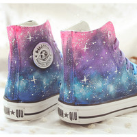 Harajuku  tie-dye gradual Star  hand-painted shoes  - Thumbnail 3