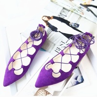 New Spring and Summer Fashion Personality Pointed Low Straps Crocs Shoes - Thumbnail 2