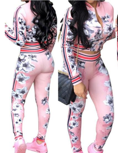 Floral Pattern Sport Fit Set