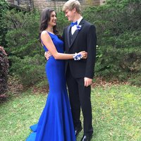 Royal Blue Sexy Chiffon Prom Dresses Party Dresses - Thumbnail 2