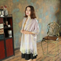 New Autumn-Winter Scarf Fresh Sweet Circle Yarn Knitting Big Plaid Shawl - Thumbnail 3