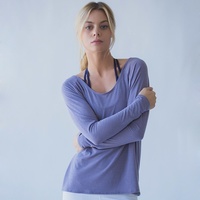 Loose thin personality temperament pure simple backless sexy yoga long sleeved autumn jacket - Thumbnail 1