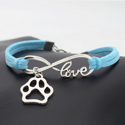 Infinity bracelet - light blue