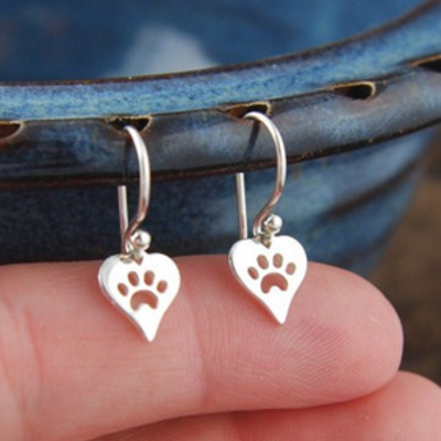 Paw print earrings