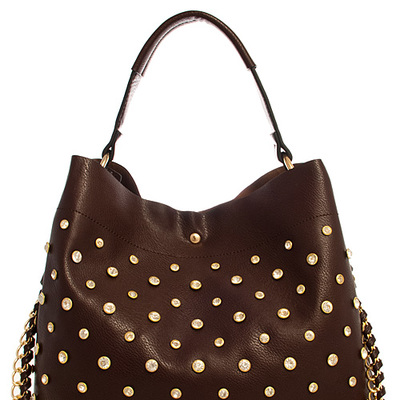 Cute 2 in 1 princess rhinestone tote bag