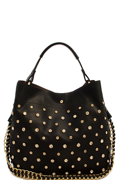  Cute 2 in 1 Princess Rhinestone Tote Bag