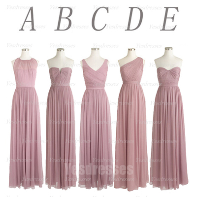 Mismatched popular bridesmaid dress,dusty thistle bridesmaid dress, chiffon long bridesmaid dress, bd14140