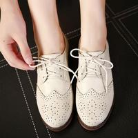 Brogue Oxford Women Flats Shoes - Thumbnail 1