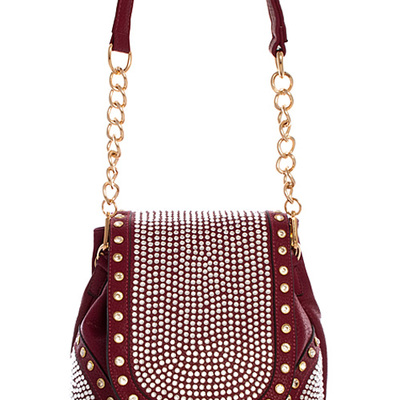 Cute princess zirconia rhinestone backpack w/ straps