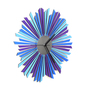 The Moon - stylish blue / purple / silver wooden wall clock with sunburst pattern, a piece of wall art-2
