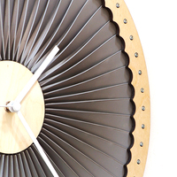 Turbine - wood + plastic wall clock with industrial look, contemporary wall art - Thumbnail 5