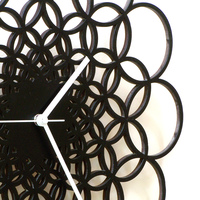Rings - unique contemporary wooden wall clock in different sizes - Thumbnail 5